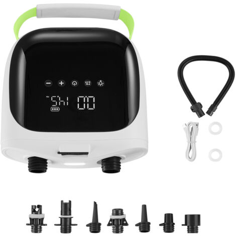 Mophorn Pompa elettrica portatile a batteria ricaricabile, ideale per SUP, paddle board gonfiabili, tende e materassini, con doppio stadio, spegnimento automatico e funzione di sgonfiaggio