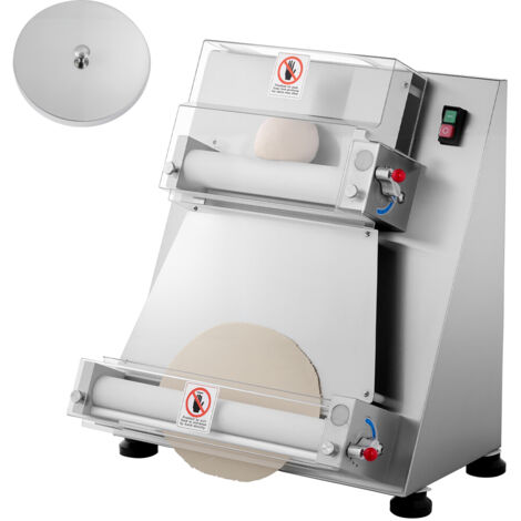 Mophorn Pressa Elettrica per Pizza, Piastra per Pasticceria 355,6 mm, 390 W, Acciaio Inox, Macchina Formatrice con Spessore Regolabile e Coperchio per Pasta, Capacità di 260 Pezzi/Ora