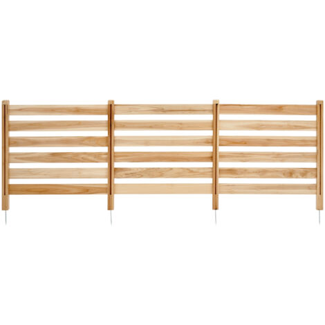 Mophorn Recinzione per Privacy in Legno, 914x914 mm, Schermo a 3 Pannelli per Condizionatore d'Aria, Recinzione per Attrezzature Piscina con Picchetti in Metallo, Ideale per Esterni