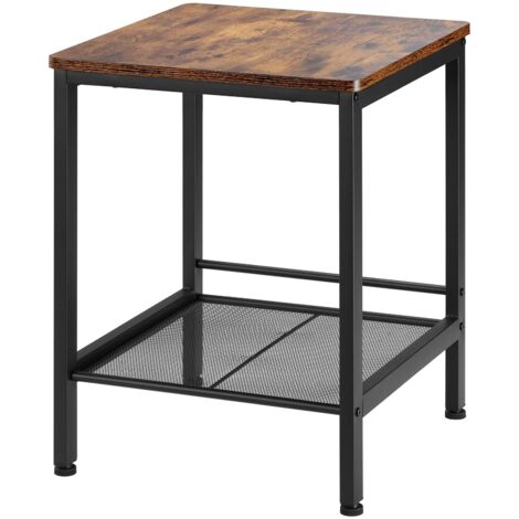 Mophorn Set di tavoli per soggiorno industriale da 3 pezzi, composto da una tavola da caffè di 41,3 pollici e due tavolini quadrati, design con gambe in metallo facile da assemblare, ideale per casa (1/5)