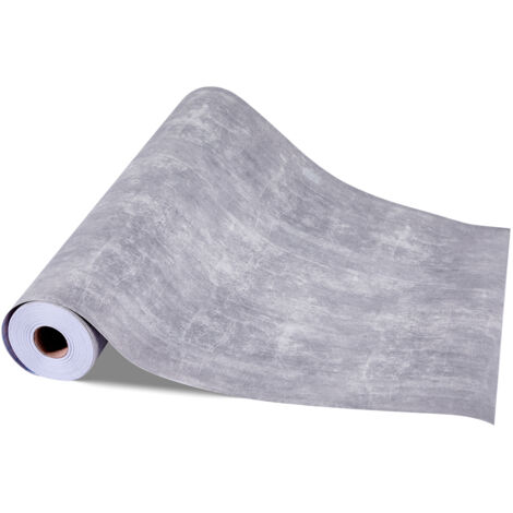 Mophorn Rotolo di Carta da Parati Adesiva 40 cm x 15 m, Rivestimento in Vinile Impermeabile, Ideale per Pareti, Camere da Letto, Cucine e Uffici, Colore Grigio Scuro