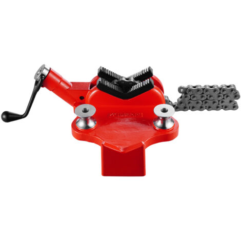 Mophorn Morsa a catena per tubi ad alta resistenza, capacità da 1/2" a 8", catena resistente da 34,6" e base in ghisa robusta, ideale per lavori idraulici, riparazioni automobilistiche e lavorazione