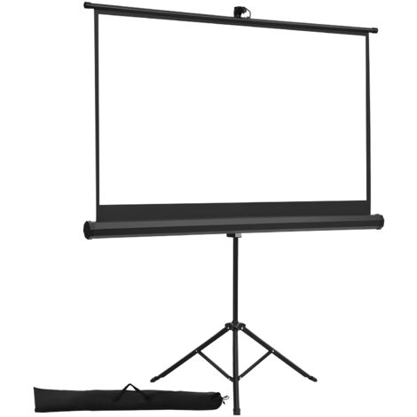 Mophorn Schermo per proiettore portatile da 60 pollici con supporto, formato 16:9, angolo di visione di 160°, design antipiega, include treppiede e borsa per il trasporto per uso interno ed esterno