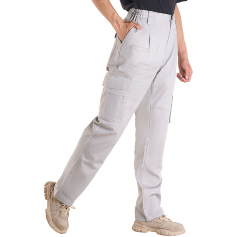 Mophorn Pantaloni Protettivi per Saldatura, Taglia L, Pantaloni Cargo Ignifughi con Tasche Multiple e Vita Regolabile, Cuciture Rinforzate Resistenti, Ideali per Lavori di Saldatura e Uso Quotidiano (1/5)