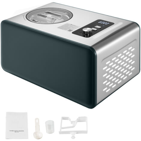 Mophorn Gelatiera Automatica con Compressore Integrato, Macchina per Gelato da 1,5 L in Acciaio Inox con 3 Modalità, Sorbettiera Elettrica per Uso Domestico Senza Precongelamento