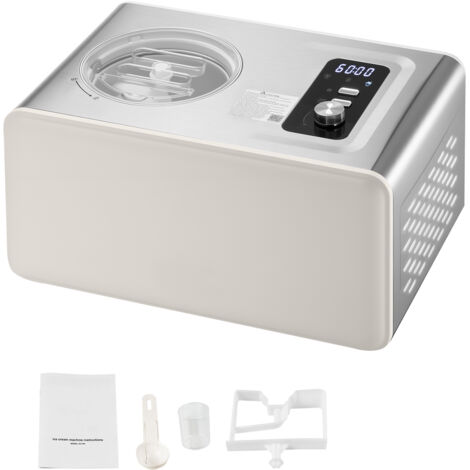 Mophorn Gelatiera Automatica con Compressore Integrato, Macchina per Gelato Senza Precongelamento 2 L Sorbettiera Elettrica in Acciaio Inox con 3 Modalità per Uso Domestico