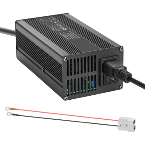 LiTime 12V 10A Caricabatterie per Batterie al Litio, 14,6V CA-CC Caricabatterie per Auto con Connettori Anderson e Indicatori LED, Caricabatterie per Batterie Ricaricabili a Ciclo Profondo per Auto