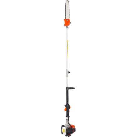 Mophorn Troncatrice a Gas a 2 Tempi da 25 cc con Barra di Taglio da 30,5 cm, Motosega per Potatura Alberi, Serbatoio da 650 ml, Estensione Regolabile da 2,12 m a 3,62 m