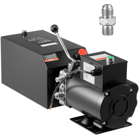 Mophorn Pompa idraulica CA 220 V, unità idraulica a effetto singolo con portata olio di 6,3 L/min e pressione massima di scarico di 22 MPa, ideale per autocarri con cassone ribaltabile