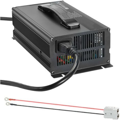 Mophorn Caricabatterie per Batterie al Litio 24V 20A, 29,2V, AC-DC LiFePO4 con Connettore Anderson, Indicatore LED, Compatibile con Batterie Ricaricabili LiFePO4 per Barche e Camper