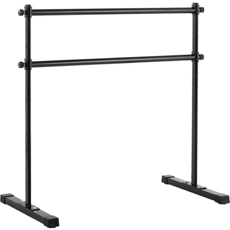 Mophorn Sbarra da danza classica con doppia struttura, ideale per allenamento di equilibrio. Design indipendente con altezza regolabile e struttura stabile per uso in palestra. 1315 x 678 x 1230 mm.