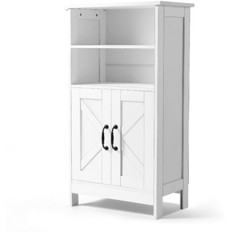 Armadietto da bagno con specchio e 3 ante L90 cm - PUREBLISS