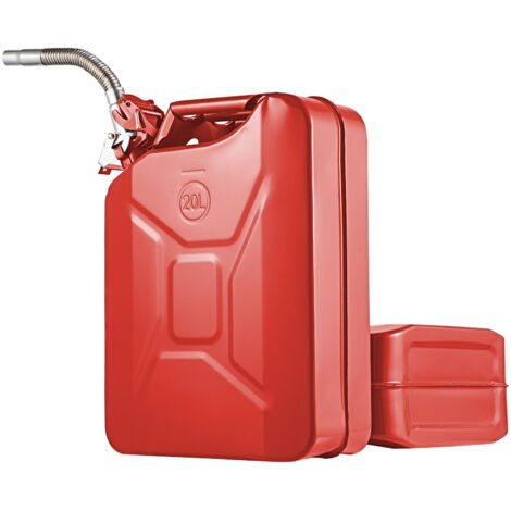 SPARES2GO Tanica Carburante Da 5 Litri Con Beccuccio Flessibile E Bottiglia Di Miscelazione, Per Benzina E Diesel, Omologata ONU