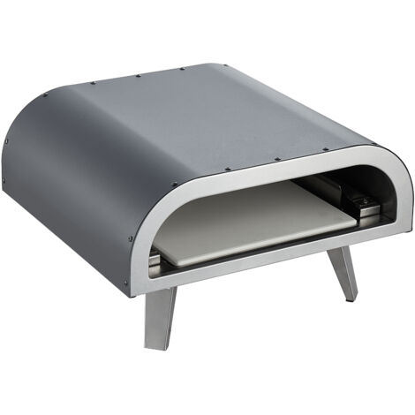 Mophorn Forno per Pizza da Esterno Portatile, Forno a Gas per Pizza da 12 pollici, Stufa a Propano con Piedini Pieghevoli per Campeggio, Cortile e Giardino, Nero