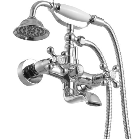 Pulsante Di Scarico Per Vasca Da Bagno Con Manopola Girevole – Finitura Cromata E Design Antitrabocco (Argento)