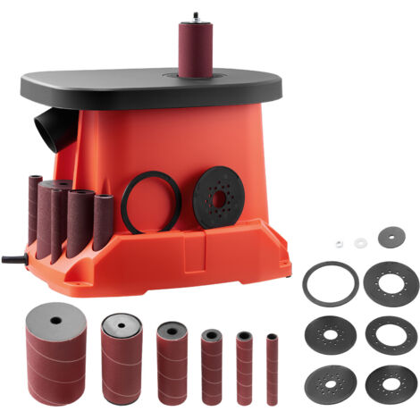 Mophorn Levigatrice a mandrino oscillante da banco, velocità di 2000 giri/min, corsa di 16 mm, con 6 manicotti di dimensioni 12,7-76,2 mm e piano in ghisa di 397 x 295 mm