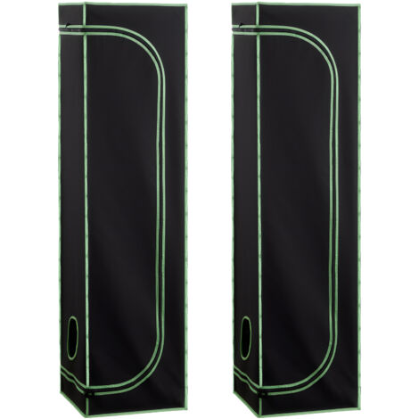 Mophorn Tenda da Coltivazione per Interni 40 x 40 x 160 cm, Struttura per Piante con Finestra, Vassoio Rimovibile, Cerniera e Rivestimento Riflettente in Mylar 600D