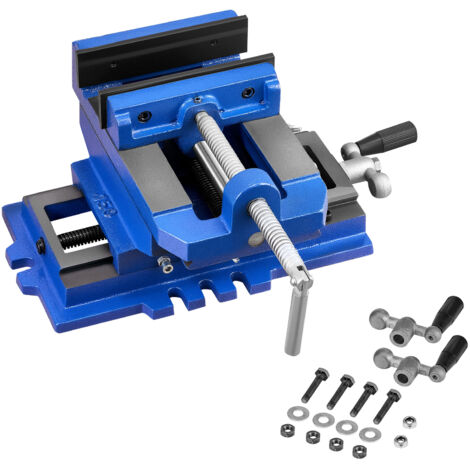 Mophorn Morsa per Trapano a Colonna con Slitta Trasversale, Larghezza Ganasce 101,6 mm, Morsa da Banco con Movimento XY a 2 Vie, Morsetto per Fresatrice CNC e Lavorazione del Legno