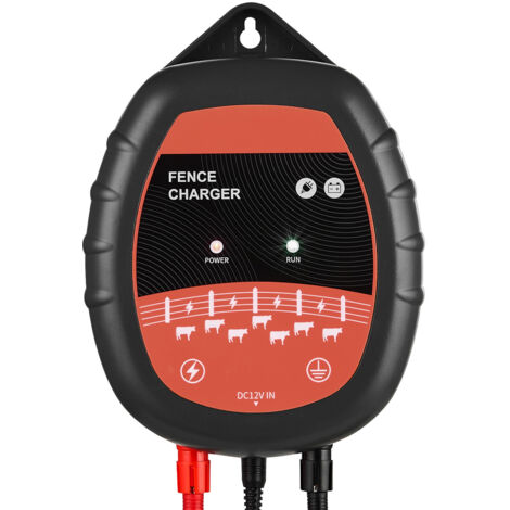 Mophorn Caricabatterie per Recinzioni Elettriche, 10 kV 1 J Elettrificatore AC/DC con LED Indicatore, Protezione per Pollame e Allevamenti contro Animali Selvatici (1/5)