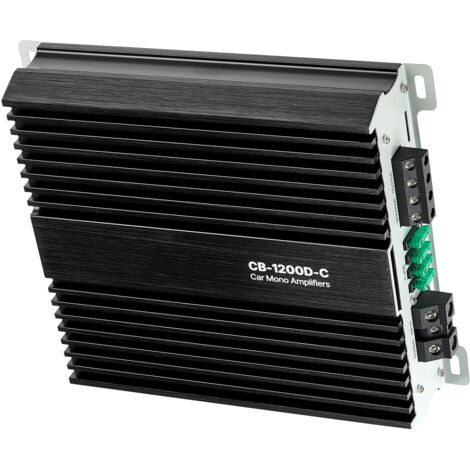 Mophorn Amplificatore Monoblocco per Auto 1200 W Classe D con Controllo Remoto del Livello del Subwoofer, filtro Passa-Basso, Regolazione dei Bassi, Spostamento di Fase e Gestione del Volume
