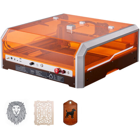 Mophorn Macchina per Incisione e Taglio Laser 20 W, dispositivo per incisioni con custodia protettiva, velocità di 30000 mm/min, area di lavoro 400 x 400 mm e lunghezza d'onda di 455 nm, pelle e vetro