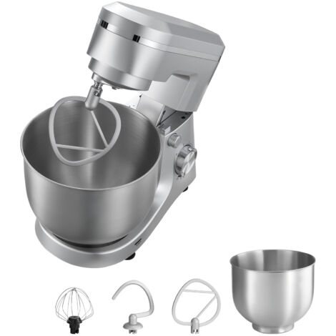 Mophorn Impastatrice Planetaria da Cucina 1500 W con Ciotola in Acciaio Inox, Gancio per Impastare e Design Inclinabile a 10 Velocità