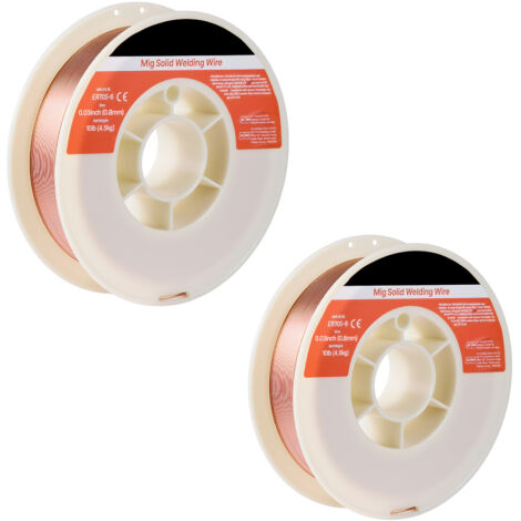 Mophorn Bobina di filo per saldatura in acciaio ER70S-6,diametro 0,8 mm e peso 4,5 kg,ideale per saldatura ad arco in tutte le posizioni,autoprotetto e adatto per utilizzo esterno con ridotti schizzi