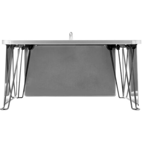 Mophorn Deflettore di Calore per Braciere 645 x 645 x 370 mm in Acciaio Inox, Forma Quadrata, Ideale per Falò, Campeggio e Legna, con Gambe Pieghevoli e Maniglia per il Trasporto (1/5)