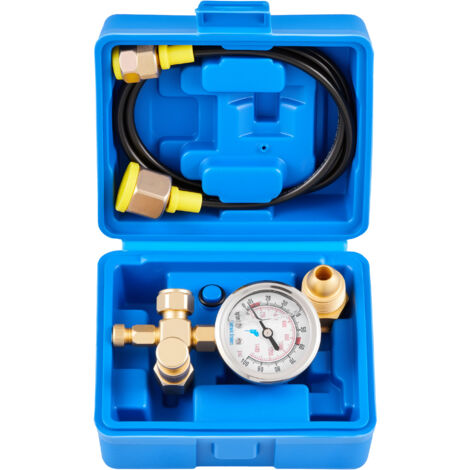 Mophorn Kit di Ricarica per Accumulatori Idraulici, Set di Riempimento 0-100 Bar, Sistema di Test della Pressione con Manometro, Tubo per Gas, Corpo Valvola e Adattatore (1/5)