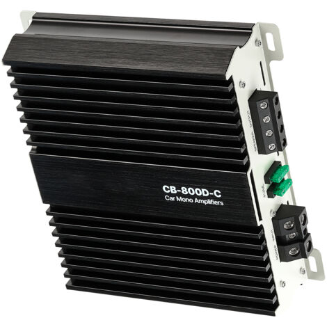 Mophorn Amplificatore Monoblocco per Auto Classe D con Controllo Remoto del Livello del Subwoofer 800 W, Filtro Passa-Basso,Regolazione dei Bassi,Funzione di Spostamento di Fase e Gestione del Volume