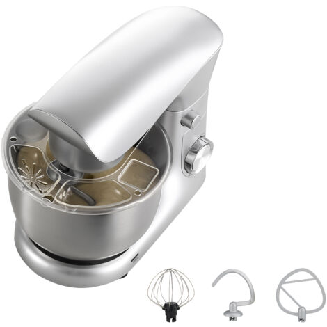 Mophorn Impastatrice Planetaria per la Cottura al Forno, Mixer da 1500 W con Ciotola in Acciaio Inossidabile da 4,2 L, Accessori per Impastare, Design Inclinabile con 10 Livelli di Velocità