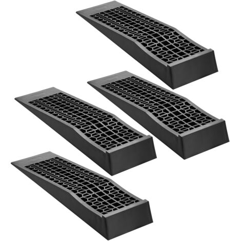 Mophorn Rampa di Carico per Auto, Altezza di Sollevamento 65 mm, Ideale per Officina, Cambio Olio e Riparazioni di Camion, Capacità di Carico 9072 kg per Pezzo, Set da 4, Colore Nero (1/5)