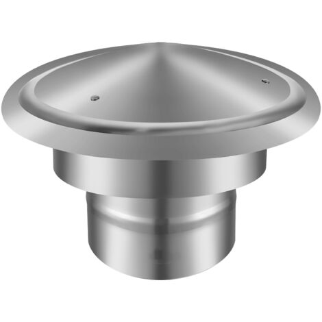 Mophorn Tappo per Camino Rotondo Diametro 150mm Comignolo Canne Fumarie da Tetto in Acciaio Inox Base Rotondo Accessori Inclusi,Coperchio Comignolo per Camino 300 x 300 x 220 mm Antipioggia da Esterno
