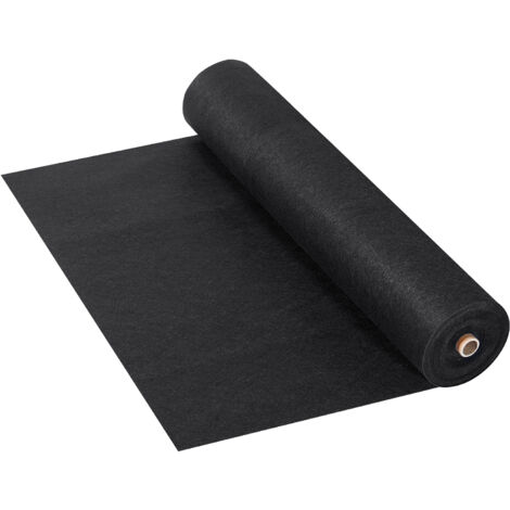Mophorn Tessuto geotessile non tessuto 6x100FT 8OZ per vialetti, barriera anti-erbacce e copertura del terreno resistente, ideale per drenaggi francesi, nero