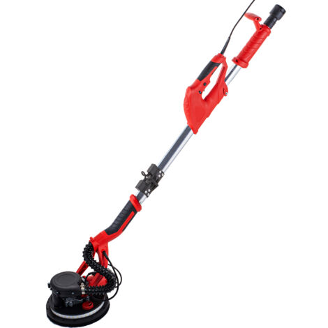 Mophorn 750W Levigatrice per cartongesso, levigatrice elettrica pieghevole per cartongesso con manico telescopico,velocita variabile 800-1750 giri al minuto, levigatrice per muri con striscia luminosa
