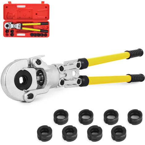 Mophorn Strumento di crimpatura idraulica 12-28mm Tubo di rame Crimper Pressing Tongs TH 16-32mm Jaws 360° Head