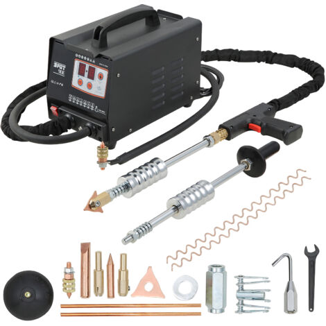 Mophorn estrattore di ammaccature, saldatore da 3KW, 7 modalita, kit di riparazione del veicolo, spot per pannelli, riparazione porte multispot, 230V per auto