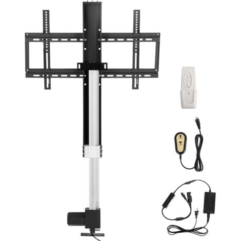 Mophorn Supporto motorizzato per TV, staffa elettrica per montaggio TV per schermi piatti LCD/LED/OLED al plasma da 26“ a 60”, sollevamento automatico, nero