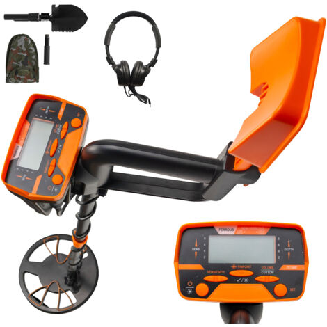 Mophorn Rilevatore di metalli 3010 Impermeabile Alta Precisione Display LCD Rivelatore sotterraneo per adulti e bambini Giallo