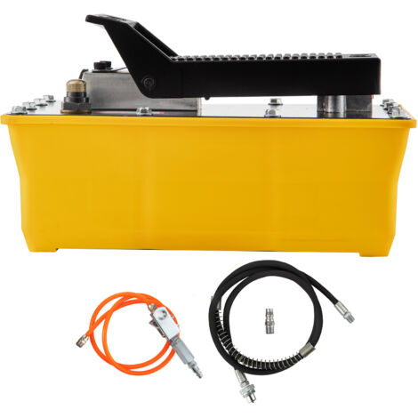 Mophorn Pompa idraulica ad aria compressa, 10.000 PSI, serbatoio da 1/2 gallone, azionata a pedale, include tubo flessibile e pistola a spruzzo, ideale per attrezzature pesanti