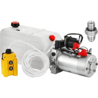 Mophorn Pompa idraulica 12V a singola azione per rimorchio ribaltabile 7 quartini per autocarro ribaltabile