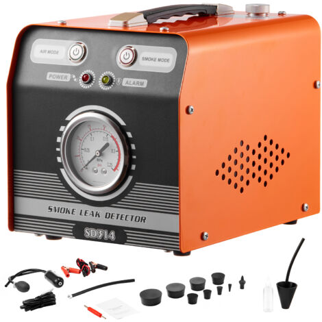 Mophorn Detector de fugas de humo para automóviles. Bomba de aire y manómetro integrados. Modo dual para pruebas de sistemas de vacío, combustible y tuberías.