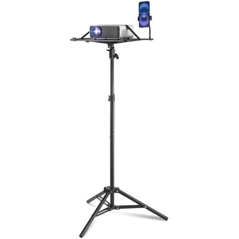 Mophorn Soporte para proyector, trípode para computadora portátil con altura ajustable que va de 26,97 a 63 pulgadas, soporte para proyector portátil con bandeja y soporte