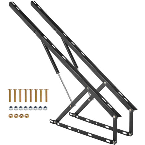 Mophorn Elevador de cama, tamaño de cama de 59 x 71 pulgadas, capacidad de 154 libras, kit de cama de pared para bricolaje, soporte de palanca neumática, resistente, cama de pared plegable para habita