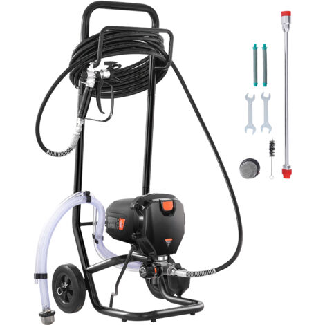 Mophorn Pulverizador de pintura sin aire con soporte, pulverizador eléctrico de alta eficiencia de 750 W y 3000 PSI con carrito, pintura fina y uniforme para interiores y exteriores del hogar, muebles (1/5)
