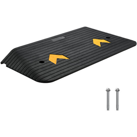 Mophorn Rampa de umbral de goma de 3" de altura, 1 canal, antideslizante, capacidad de 33 069 lb, para sillas de ruedas y scooters