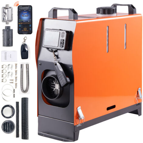 Mophorn Calentador de aire diésel , 12 V, 8 kW, control por aplicación Bluetooth, pantalla LCD, diseño todo en uno, ideal para calefacción de automóviles, vehículos recreativos e interiores (1/5)