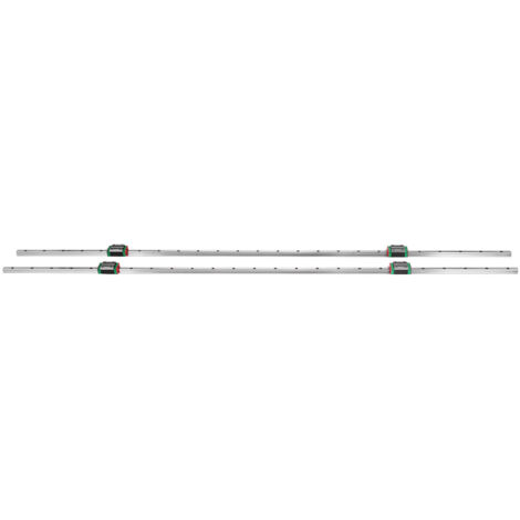 Mophorn Guía lineal 2X 15-1500 mm, 4 cojinetes de bloque de almohada, para enrutadores CNC, bloques cuadrados y ranurados (1/5)