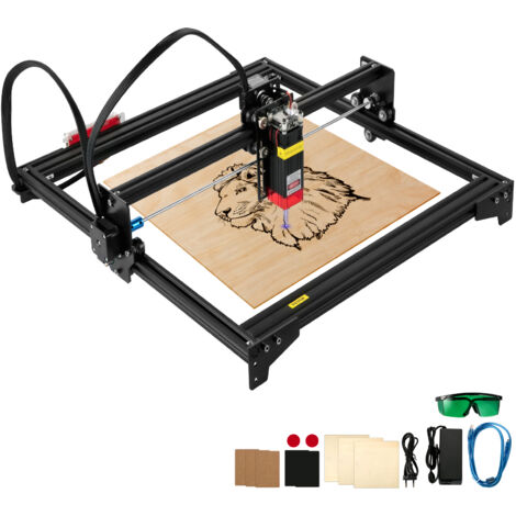 Mophorn Mini Grabador Láser 410 x 400 mm 5,5W Máquina de Grabado Lláser Compatible con Windows7/8/10/11, iOS/Android Máquina de Grabado CNC para Grabar Papel, Madera, Cuero, Tela, Plástico, Acrílico
