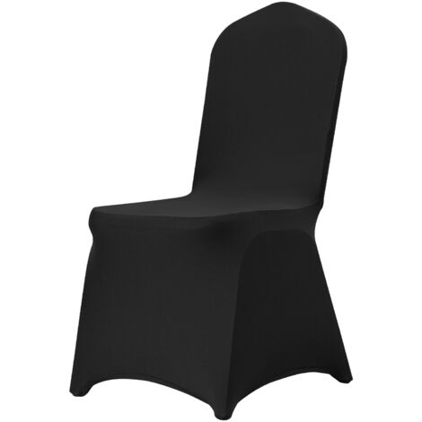 Mophorn Fundas para Sillas Plegables de Spandex Elástico, Funda para Silla Ajustable Universal, Fundas Protectoras Lavables Extraíbles, para Bodas, Vacaciones, Banquetes, Fiestas(30 Piezas Negro)